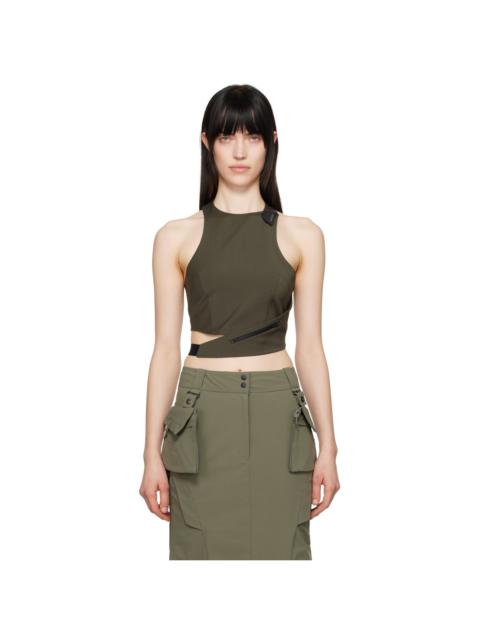 HYEIN SEO Khaki Cinched Halter Tank Top