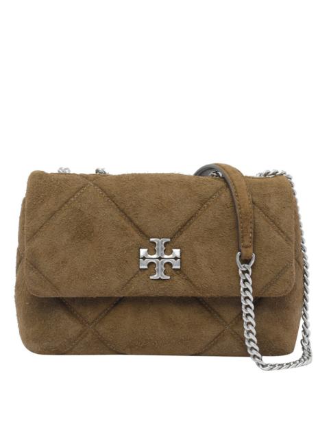 Other Designers Tory Burch Small Kira Diamond Quilted Convertible Suede Shoulder Bag