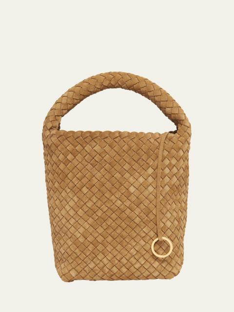 Bottega Veneta Cabat Suede Cashmere Bucket Bag