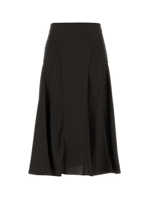 FENDI Embroidered Silk Skirt