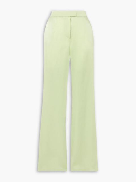 Other Designers Boyfriend satin flared pants