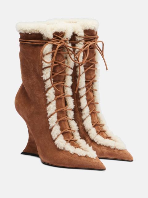 PARIS TEXAS Nina 105 suede wedge boots