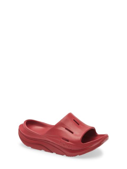 HOKA HOKA Ora Recovery Slide 3 Sandal in Pepper /Pepper at Nordstrom