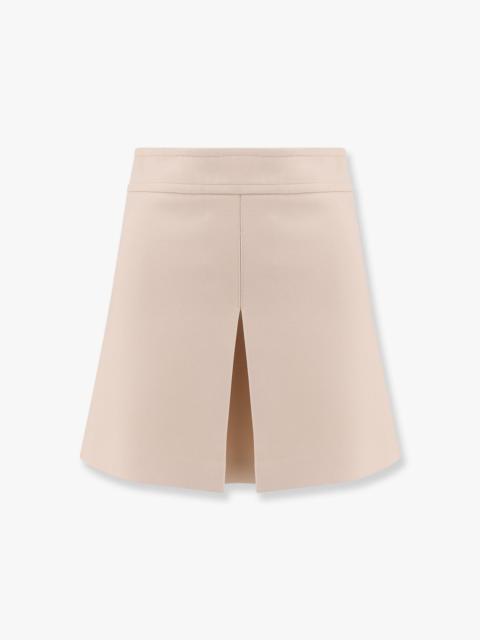CELINE Celine Trapeze Mini Wool And Silk Skirt