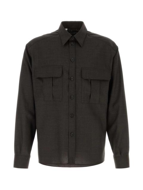 Dolce & Gabbana Dolce & Gabbana Men Chocolate Twill Shirt