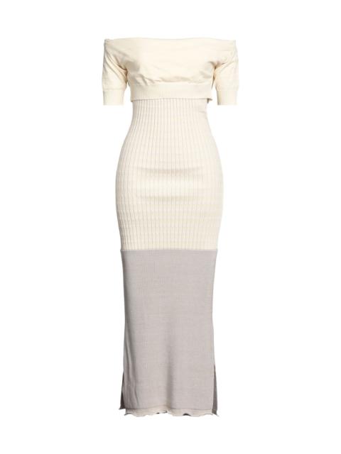 MM6 Maison Margiela Ivory Women's Midi Dress