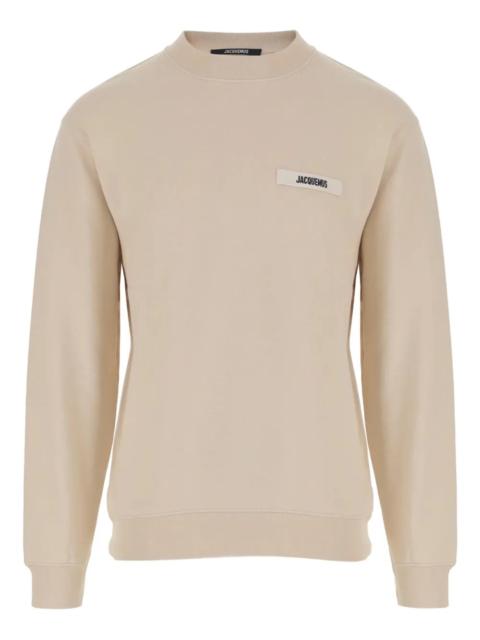 JACQUEMUS Jacquemus Men The Gros Grain Crewneck Sweatshirt With Logo Plaque