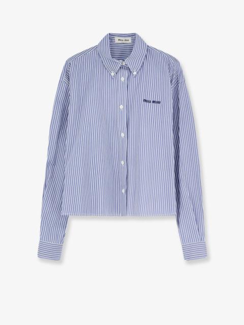 Miu Miu Miu Miu Women Striped Cotton Shirt