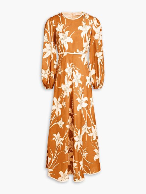 Zimmermann Floral-print linen maxi dress