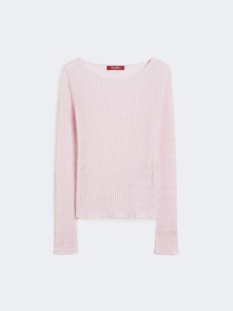 Max Mara Slim-fit wool and silk sweater - PINK