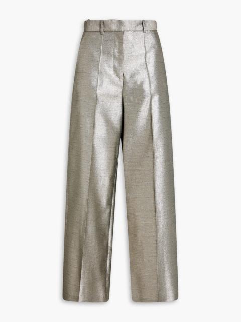 JOSEPH Alana metallic shantung wide-leg pants