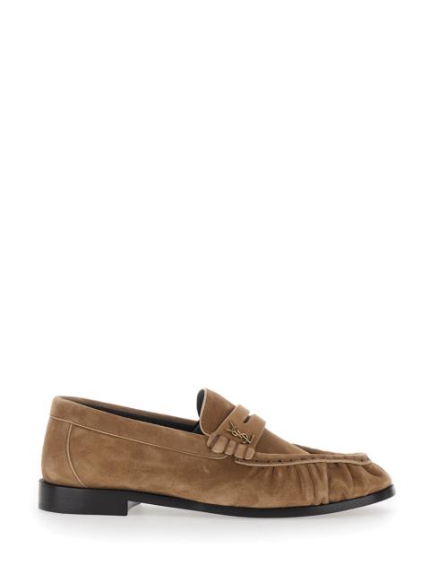 SAINT LAURENT Saint Laurent Women Le Loafer 15 Suede Cashemire