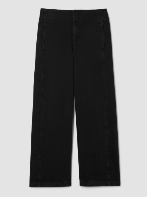 EILEEN FISHER Cotton Stretch Denim Wide-Leg Trouser