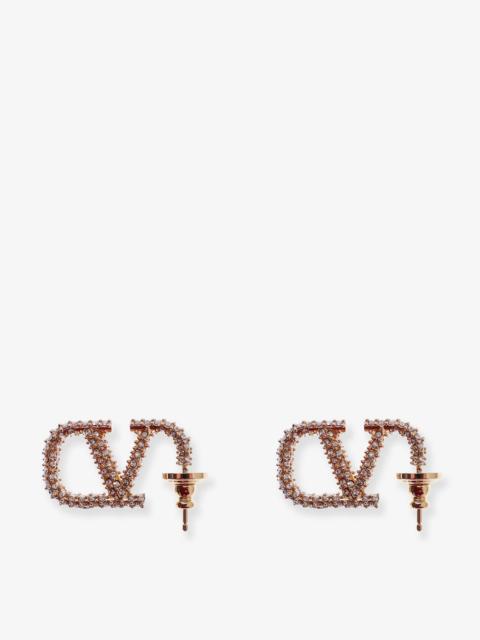 Valentino Valentino Garavani Vlogo Signature Earrings With Swarovski® Crystals