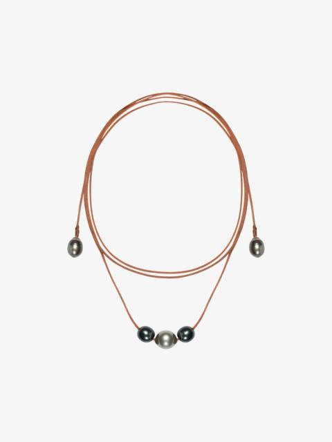 SPRWMN ALICE BLACK PEARL LARIAT NECKLACE