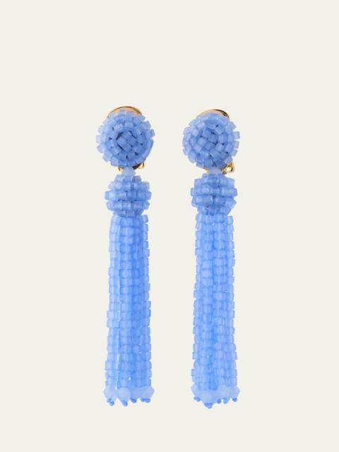 Oscar de la Renta Crystal Fringe Earrings
