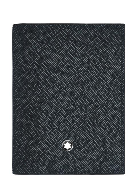 Montblanc Montblanc Sartorial Leather Bifold Card Holder in Tweed Blue at Nordstrom