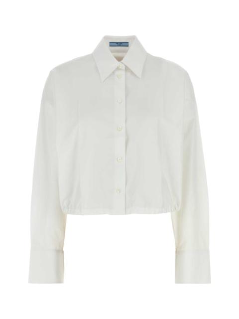 Prada Prada Women White Poplin Shirt