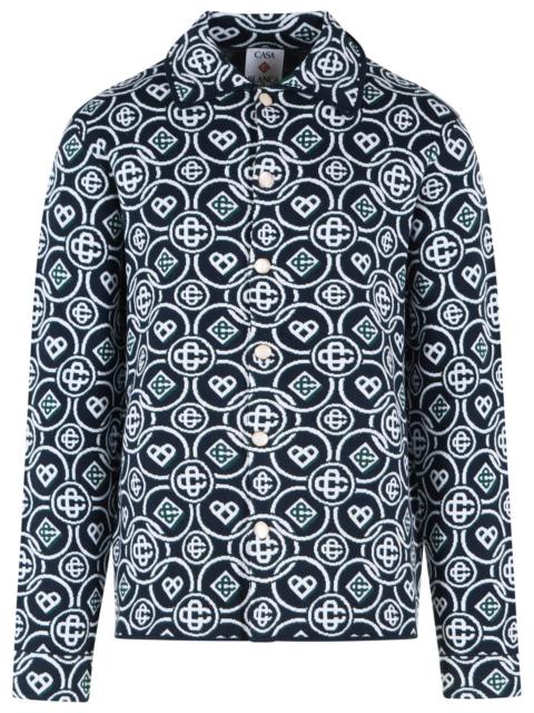 CASABLANCA Casablanca CC Monogram Navy Cotton Shirt