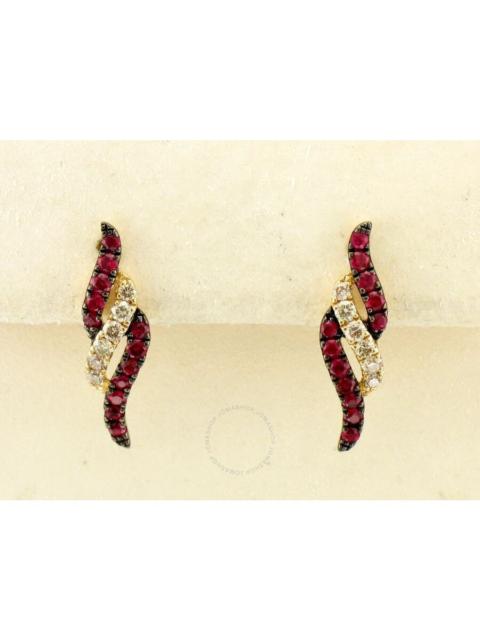 Other Designers Le Vian  Passion Ruby Earrings set in 14K Honey Gold