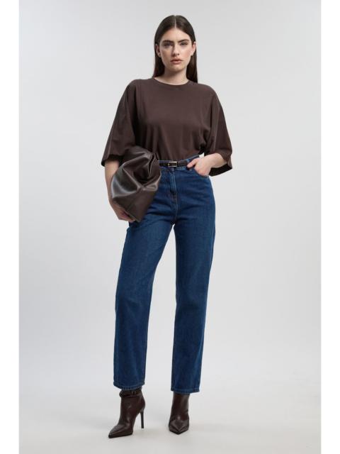 KAREN MILLEN Denim High Waist Straight Leg Jean