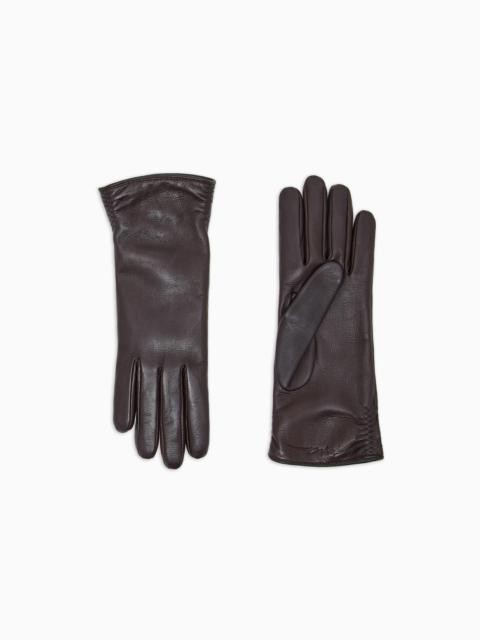 GIORGIO ARMANI LAMBSKIN NAPPA LEATHER GLOVES