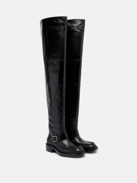 SAINT LAURENT Joe leather over-the-knee boots