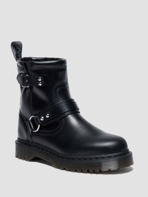 Dr. Martens Anistone Harness Orleans Leather Biker Boots