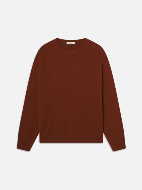 FRAME The Cashmere Brushed Sweater in Rust