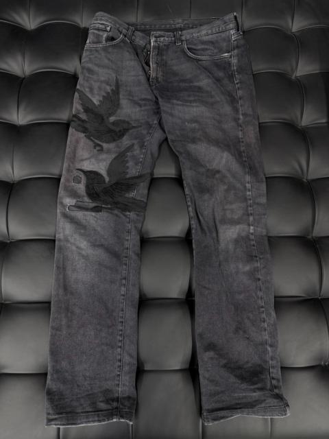 GUCCI Gucci bird embroidered jeans Black Gray