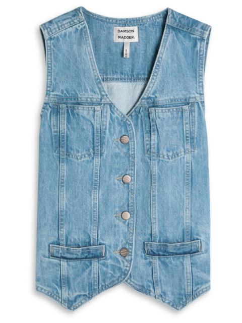 DAMSON MADDER. Damson Madder Helly Panelled Denim Gilet