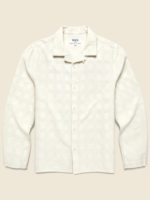 Wax London Corey Dobby Shirt - Off White