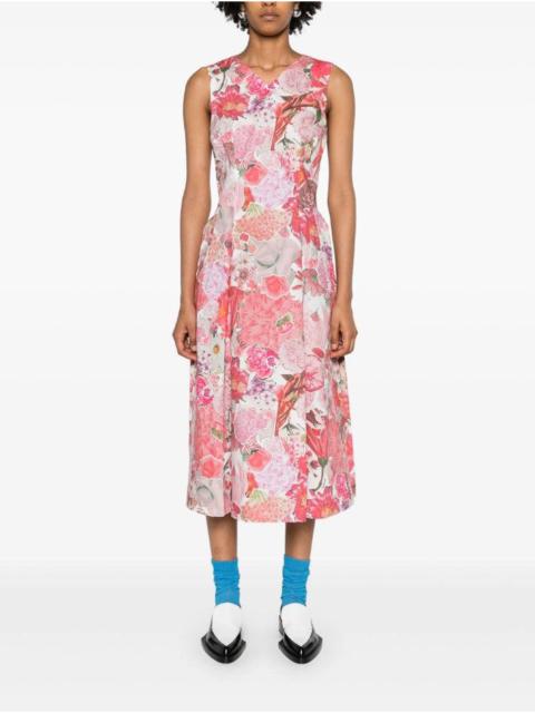 Marni floral-print flared midi dress