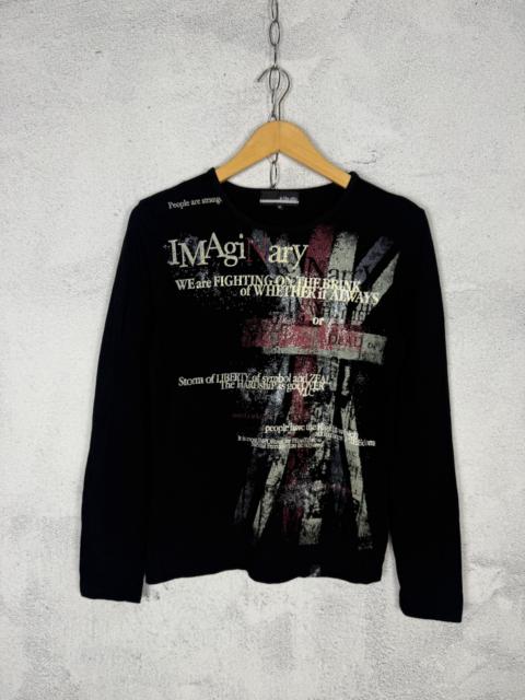 Other Designers Japanese Brand - In The Attic Y2K Poem Quotes Black Longsleeve Tshirt Punk