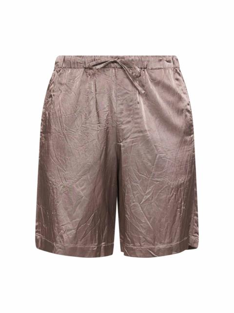 Dries Van Noten Dries Van Noten Men Old Rose Viscose And Cotton Shorts