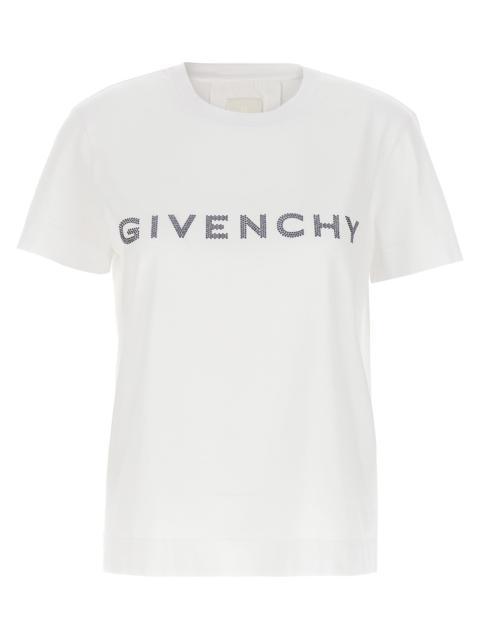 Givenchy Rhinestone Logo T Shirt