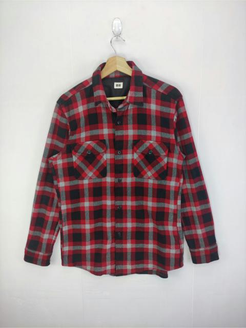 Other Designers Vintage Uniqlo Flannel Checkered Shirt Button Up