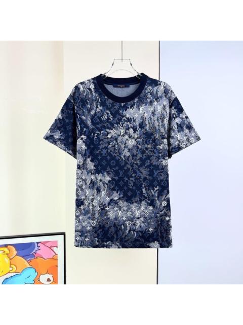 Louis Vuitton Louis Vuitton LV navy blue tie-dye monogram short-sleeved shirt