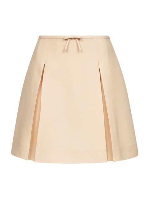 Valentino Women Ivory Crepe Couture Mini Skirt