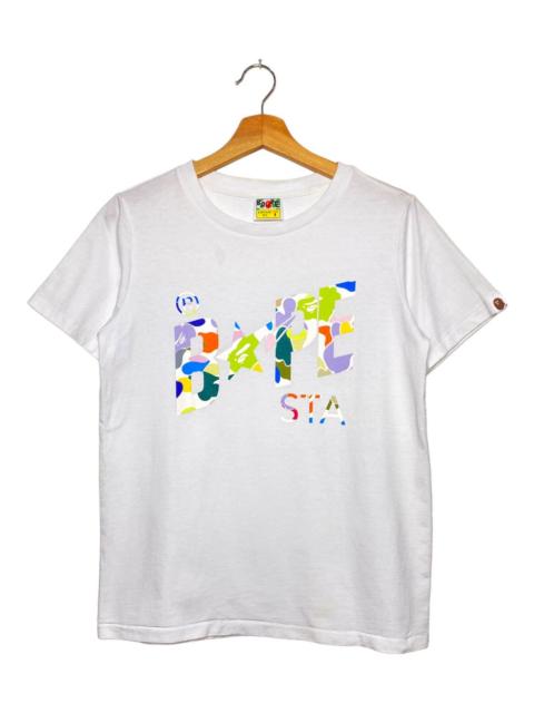 A BATHING APE® Multi Camo Bape Sta Logo Tee