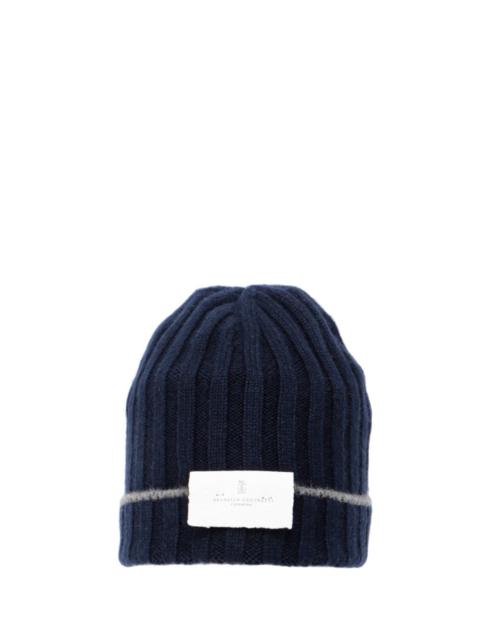 Brunello Cucinelli Men Cashmere Rib Knit Beanie