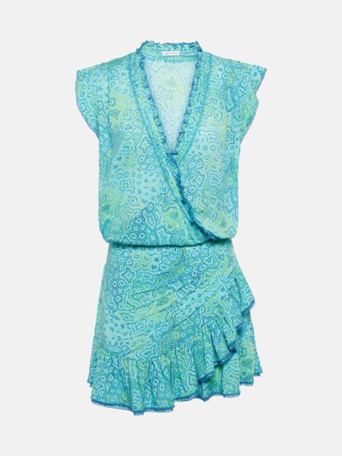 Poupette St Barth Estelle printed ruffled minidress