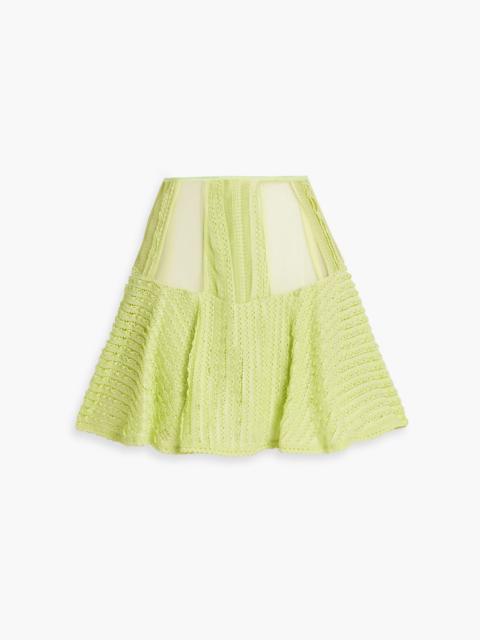 Charo Ruiz Hamaty ruffled stretch-lace mini skirt