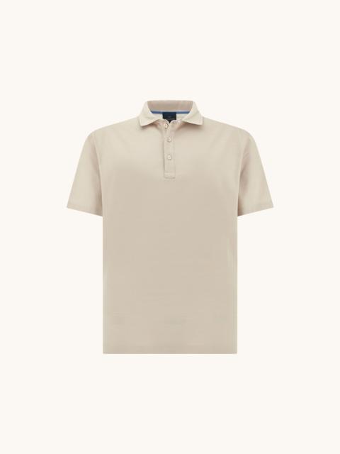 Paul & Shark POLO SHIRT IN COTTON JERSEY WITH LINEN DETAILS