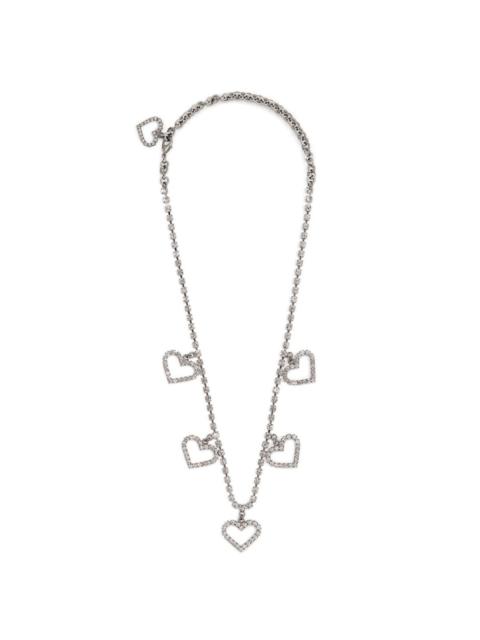 Alessandra Rich Crystal Heart Necklace