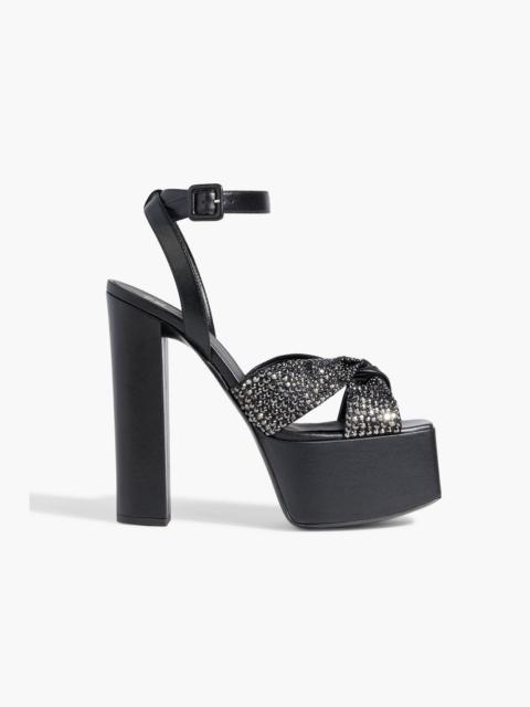 Giuseppe Zanotti Souree crystal-embellished leather platform sandals