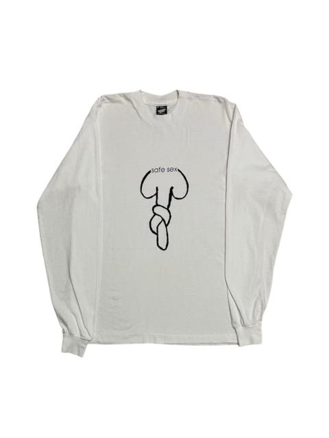 Other Designers Vintage Art Of Penis Imagine For Safe Sex Longsleeve Tee