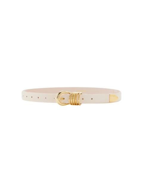 DÉHANCHE Hollyhock Leather Belt white