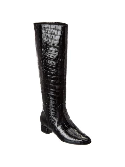 VERONICA BEARD Veronica Beard Cecile Croc-Embossed Leather Knee-High Boot