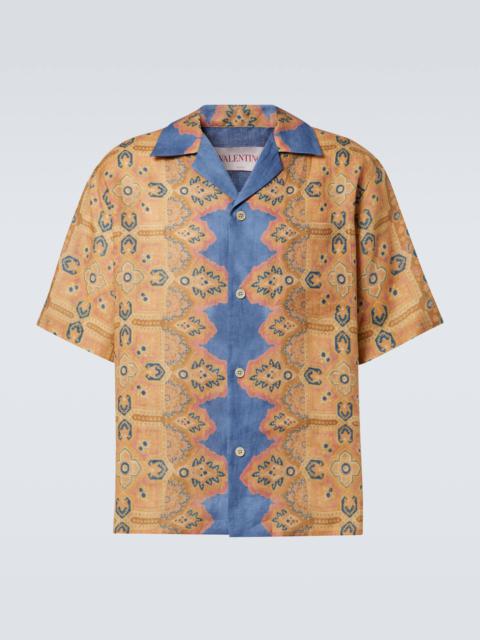 Valentino Printed linen shirt